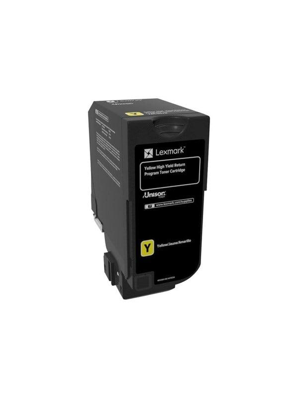 74c2hy0   High Yield Return Program Toner   Lasertoner Gul fra Lexmark