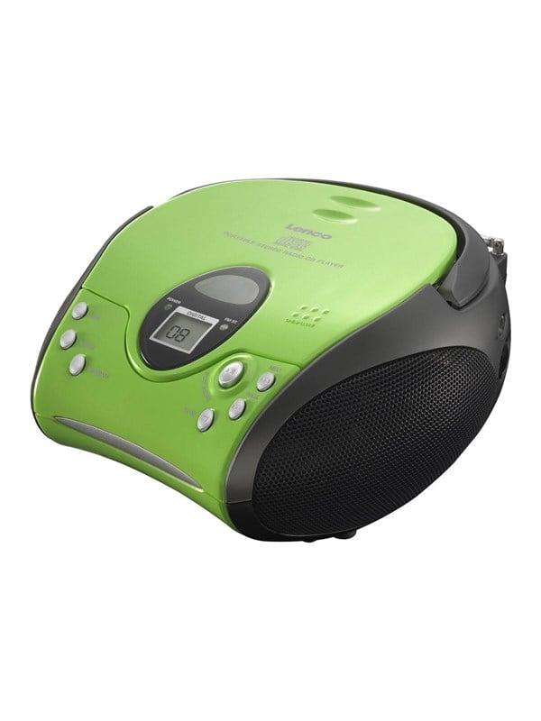 Scd 24 Portable Fm Radio Cd Player   Green Black   Fm   Stereo   Grøn fra Lenco