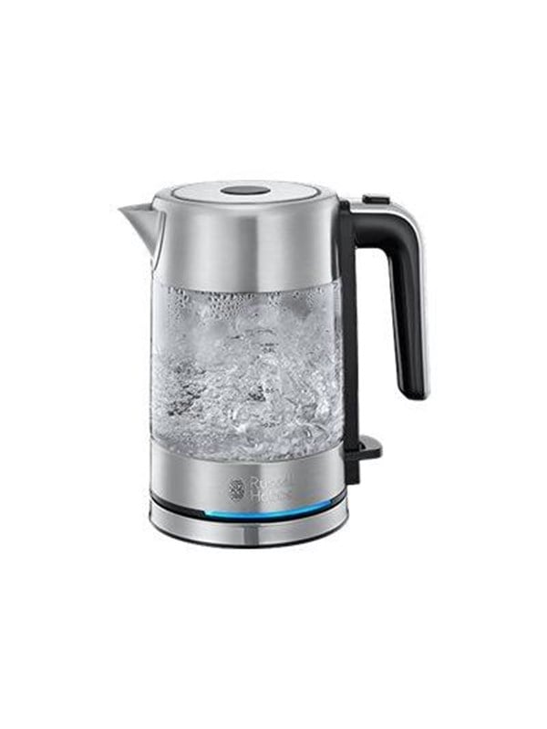 Elkedel Compact Home 24190 70   Glass Glossy Stainless Steel Black   2200 W fra Russell Hobbs