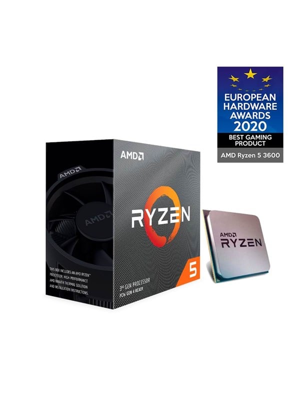 AMD Ryzen 5 3600 CPU med Wraith Stealth Køler