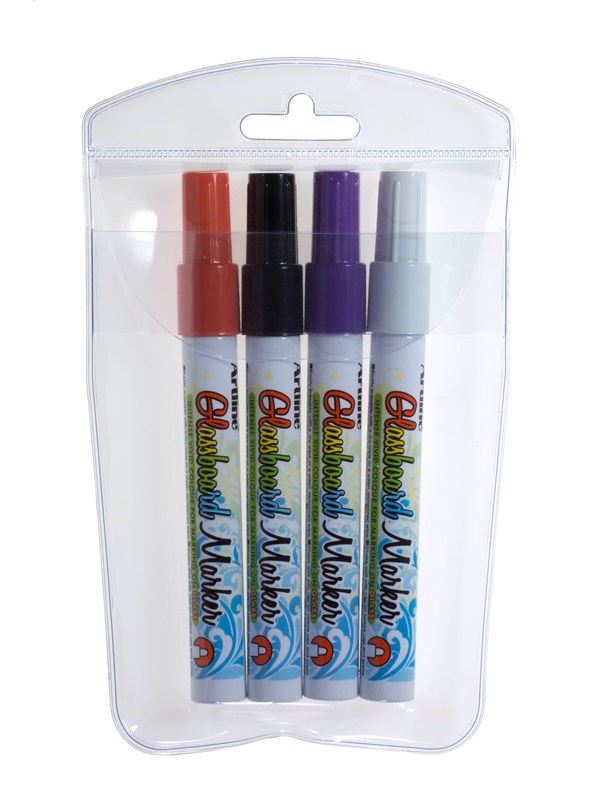 Epg 4 4w1 Glassboard Marker Set White Black Viol fra Artline