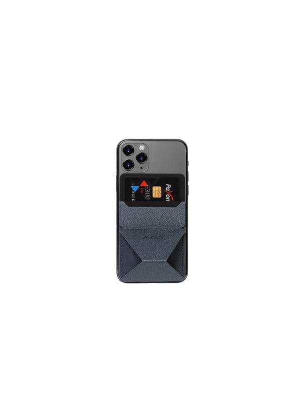 X Phone Stand & Wallet Grey fra Moft