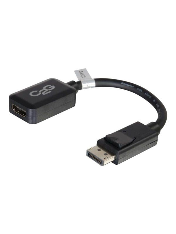 20cm Displayport To Hdmi Adapter   Dp Male To Hdmi Female   Black   Displayport Cable   20 Cm fra C2g