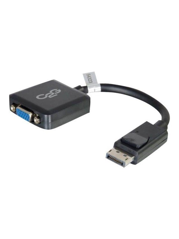20cm Displayport To Vga Adapter Converter   Dp Male To Vga Female   Black   Vga Adapter   20 Cm fra C2g