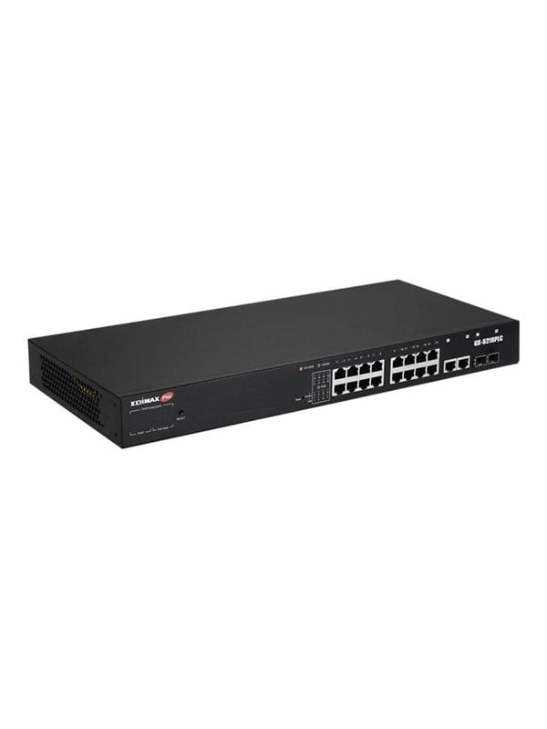 18 Port Gigabit Poe Switch 2 Rj45 2 Sfp Com fra Edimax