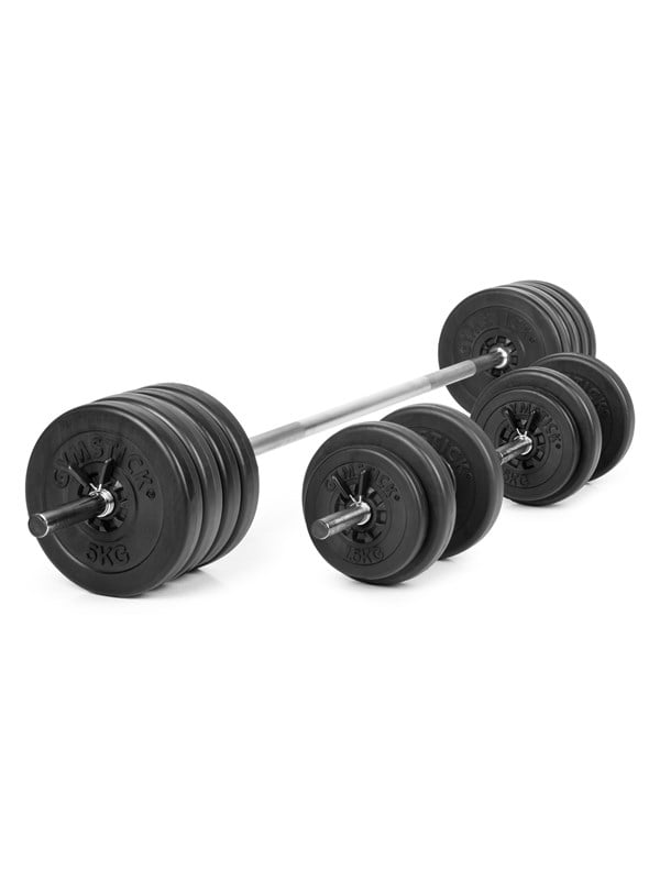 60kg Vinyl Barbell & Dumbbell Set fra Gymstick