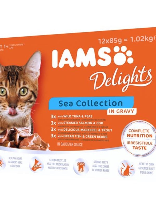 Cat Adult Sea Collection In Gravy  12x85g fra Iams