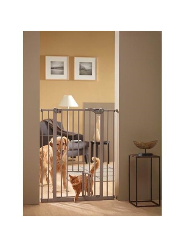 Dogdoor With Lattice 107 Cm Grey Small Opening fra Savic
