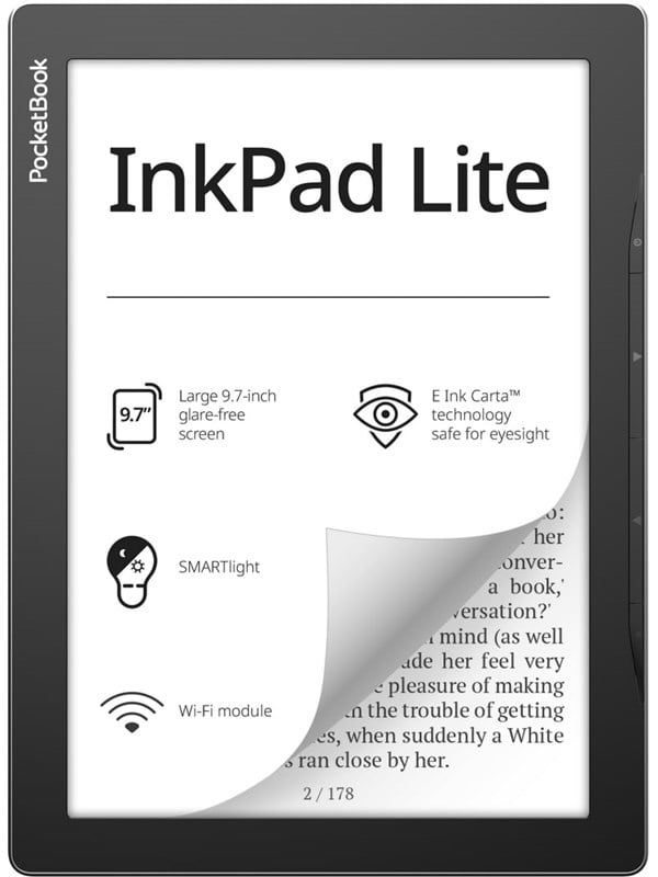 Inkpad Lite   Mist Grey fra Pocketbook