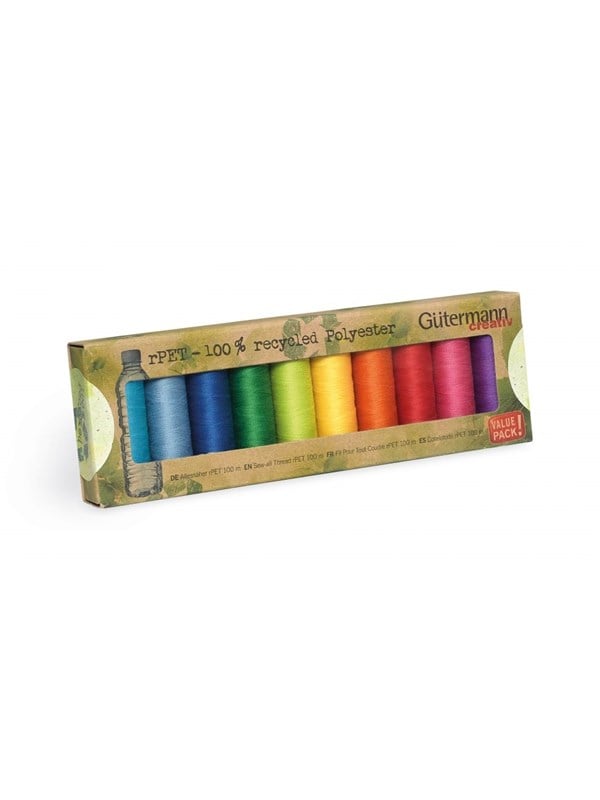 Sewing Threaad Set    Eco   Bright Colors (10 Rl.) fra Gütermann