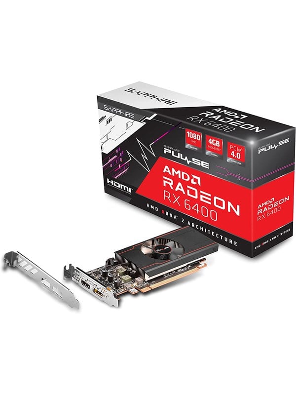 Radeon Rx 6400 Pulse   4gb Gddr6 Ram   Grafikkort fra Sapphire