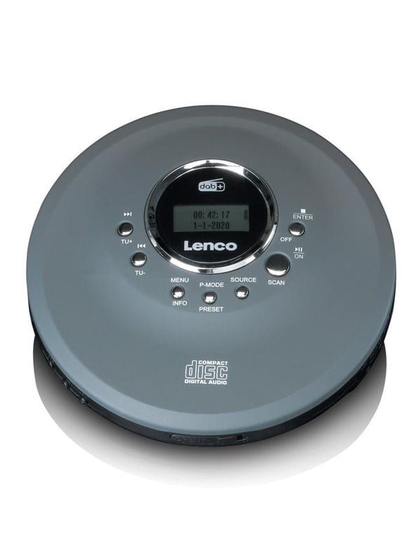 Cd 400gy   Portable Cd  Mp3 Player For Cd Cd R Cd Rw   Gray fra Lenco