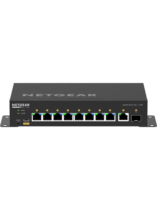 Av Line M4250 9g1f Poe+ (gsm4210pd) 8x1g Poe+ 110w 1x1g And 1xsfp Managed Switch fra Netgear