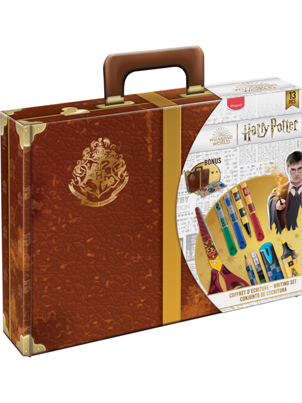 Hogwarts Kuffert. Gaveæske Med 11 Dele + 20 Stickers fra Harry Potter