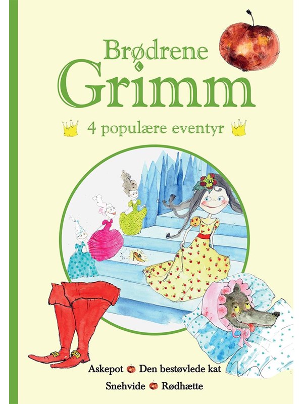 Brødrene Grimm   4 Populære Eventyr Grøn   Børnebog   Hardcover fra Forlaget Globe