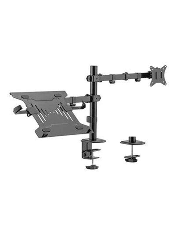 Adjustable Desk Mount With Monitor Arm And Notebook Tray 18 Kg Up To 32" (monitor)   Up To 15.6" (notebook) 100 X 100 Mm fra Gembird