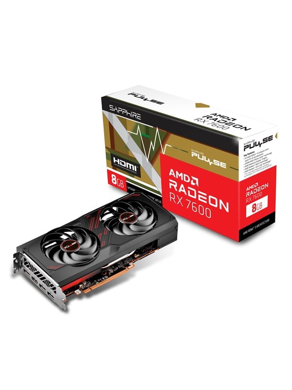 Radeon Rx 7600 Pulse   8gb Gddr6 Ram   Grafikkort fra Sapphire