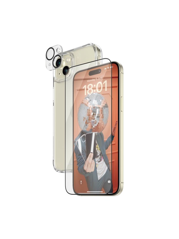 3 In 1 Pack Iphone 15 Plus fra Panzerglass