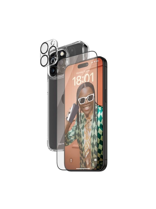 3 In 1 Pack Iphone 15 Pro Max fra Panzerglass