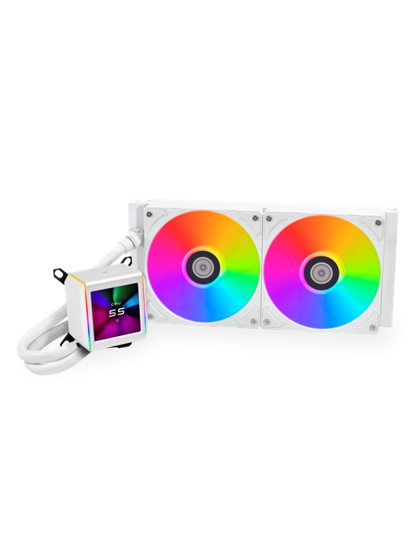 Galahad Ii Lcd 280   White   Cpu Vandkøling   Max 27 Dba fra Lian Li