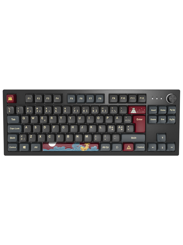 Mkey Tkl Darkness   Gateron G Pro 2.0 Brown   Gaming Tastatur   Uden Numpad   Nordisk   Sort fra Montech