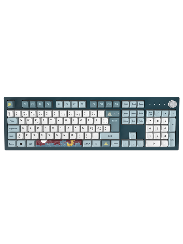 Mkey Fullsize Freedom   Gateron G Pro 2.0 Yellow   Gaming Tastatur   Nordisk   Blå fra Montech