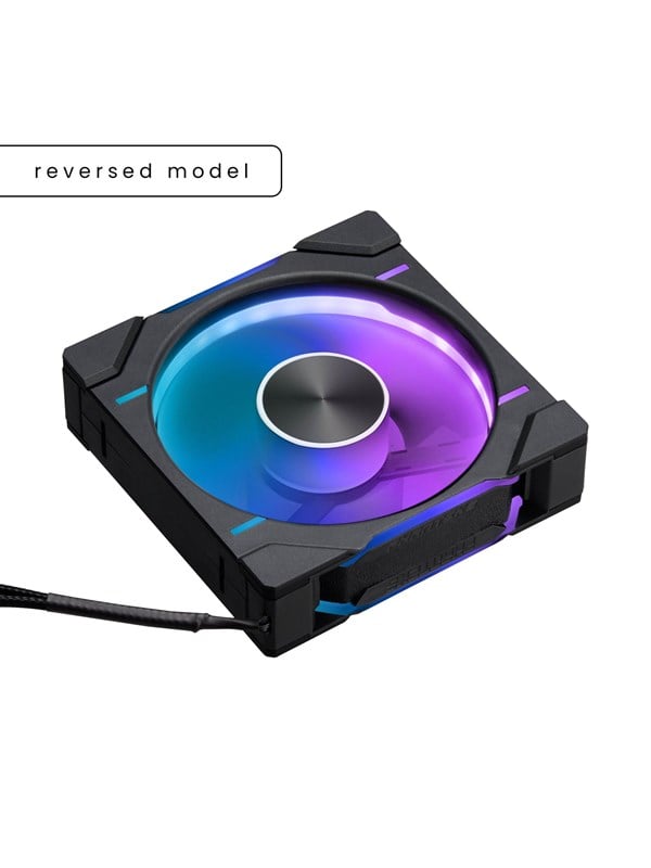 Ph F120d30   3 Pack   Reverse   Kabinet Køler   120mm   Sort Med Rgb Led Lys fra Phanteks