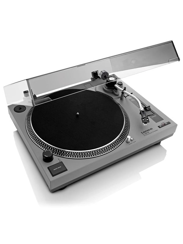 L 3810gy   Direct Drive Record Player With Usb Pc Encoding   Grey   Pladespiller Grå fra Lenco
