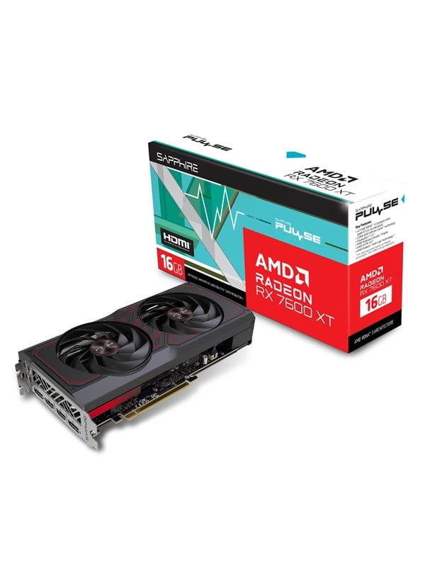 Radeon Rx 7600 Xt Pulse   16gb Gddr6 Ram   Grafikkort fra Sapphire