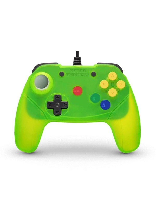 Brawler64 Color Edition V2   Extreme Green   Controller   Nintendo 64 fra Retro Fighters