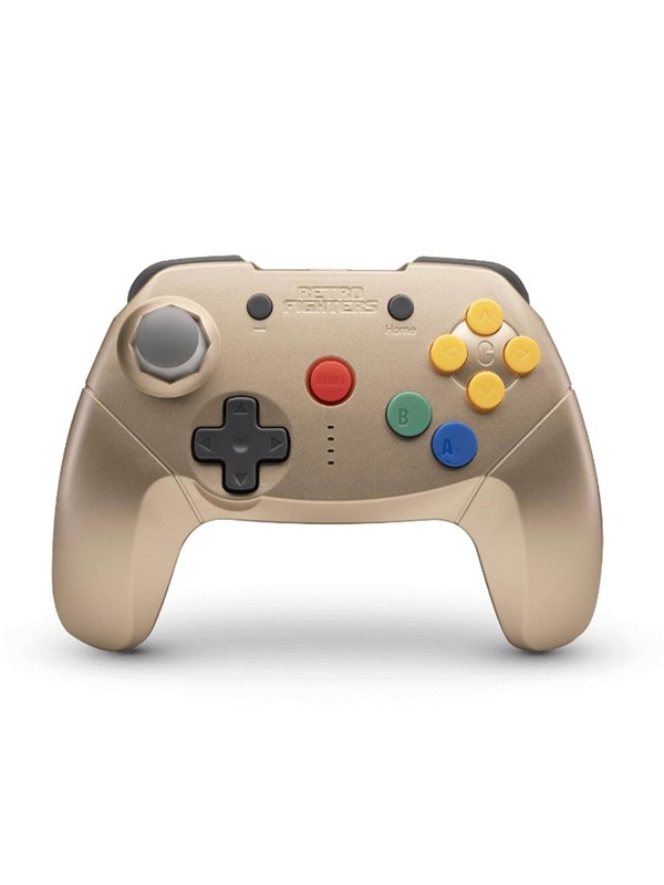 Brawler64 Bluetooth Nso Edition   Gold   Controller   Nintendo Switch fra Retro Fighters