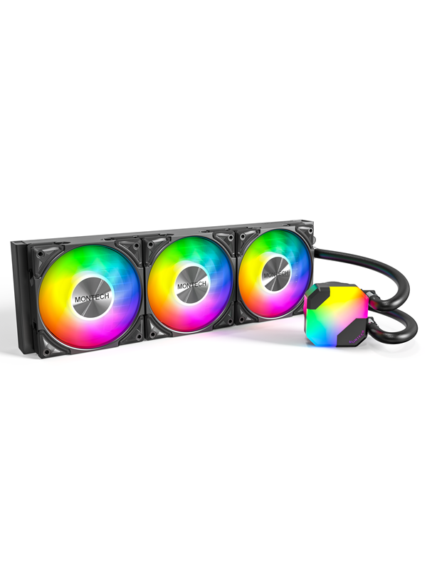 Hyper Flow Argb 360   Black   Cpu Vandkøling   Max 29 Dba fra Montech