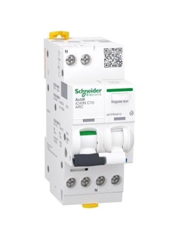 Gnistdetektor Lysbuevagt Mcb+afd 1pn C10a 6ka Ic40n Arc fra Schneider Electric