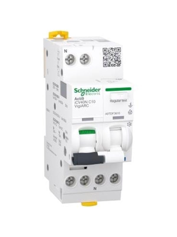 Gnistdetektor Lysbuevagt Mcb+rcd+afd 1pn C10a 30ma Ic40n Vigiarc fra Schneider Electric