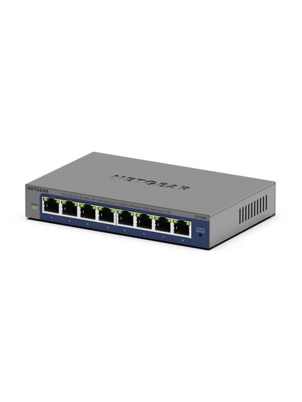 Gs108ev4 8 Port Gigabit Plus Switch fra Netgear