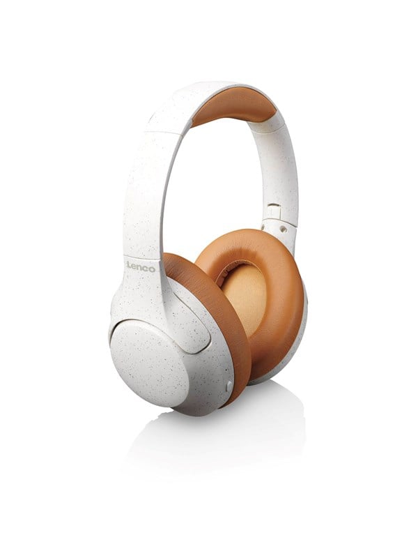 Hpb 830gy   Wireless Bluetooth Headphones With Active Noise Cancelling And Built In Microphones   Grey White fra Lenco