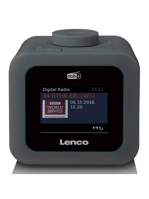 Cr 620gy   Dab+ Fm Clock Radio With Colour Display   Grey   Dab Dab+ Fm fra Lenco