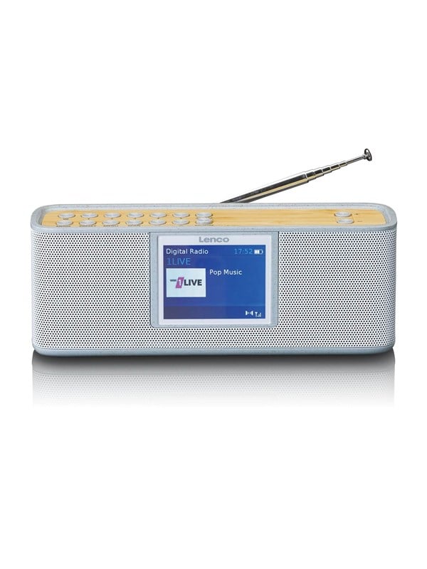 Pdr 046gy   Dab+ Radio Met Bluetooth® 5.0 White Bamboo   Dab Dab+ Fm   Stereo   Hvid fra Lenco