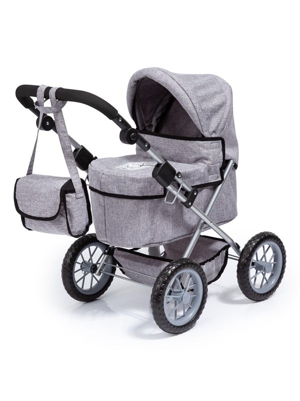 Dolls Pram Trendy   Grey (13010aa) fra Bayer Design