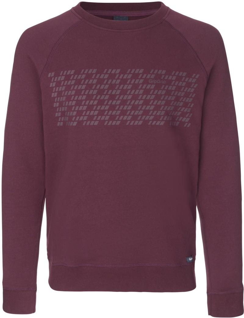 5th Element Langærmet økologisk Bomuldssweatshirt   Mørk Rød fra Gripgrab
