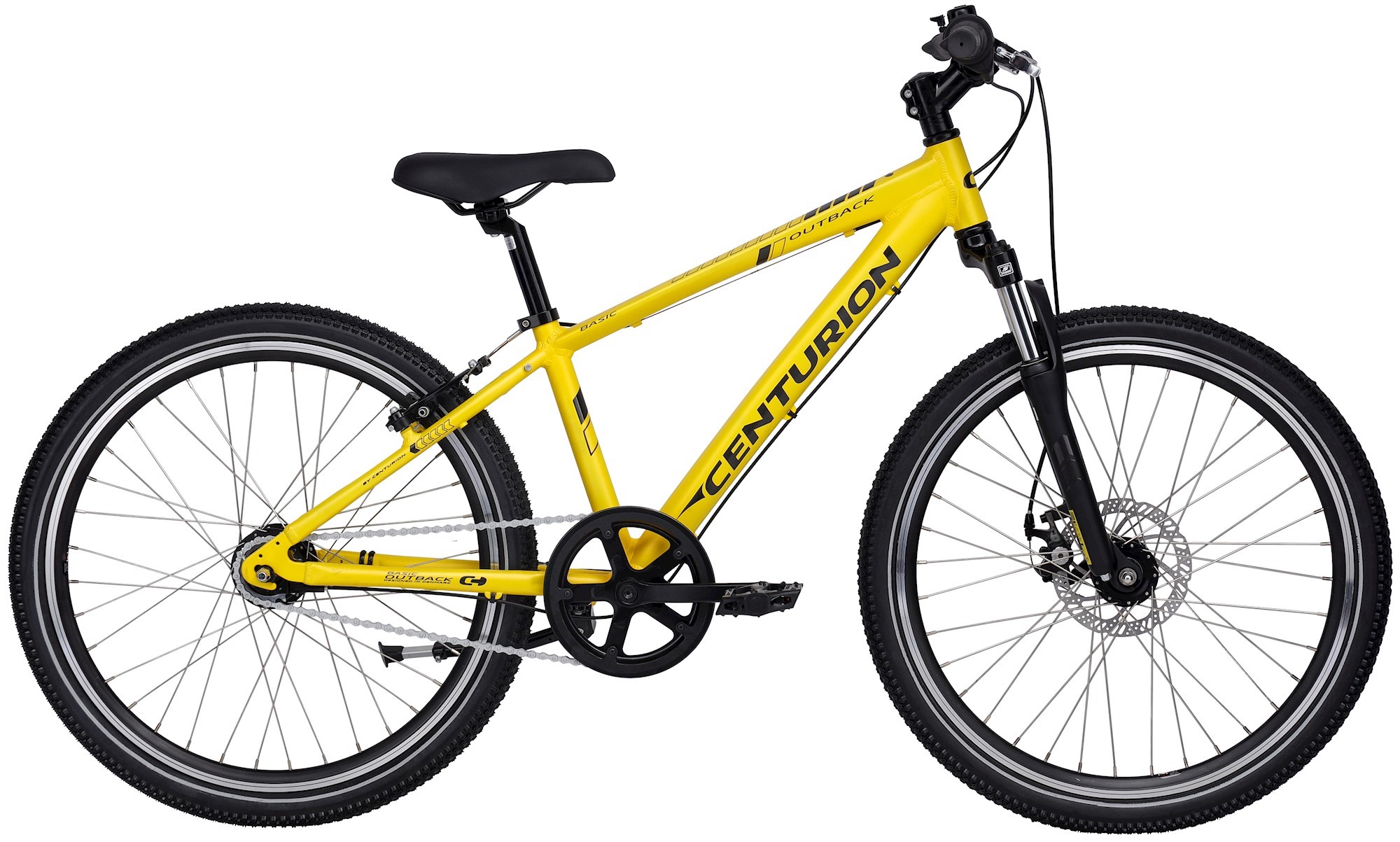 Basic Outback Dreng 24" 7g 2023   Gul (udstillingsmodel) fra Centurion