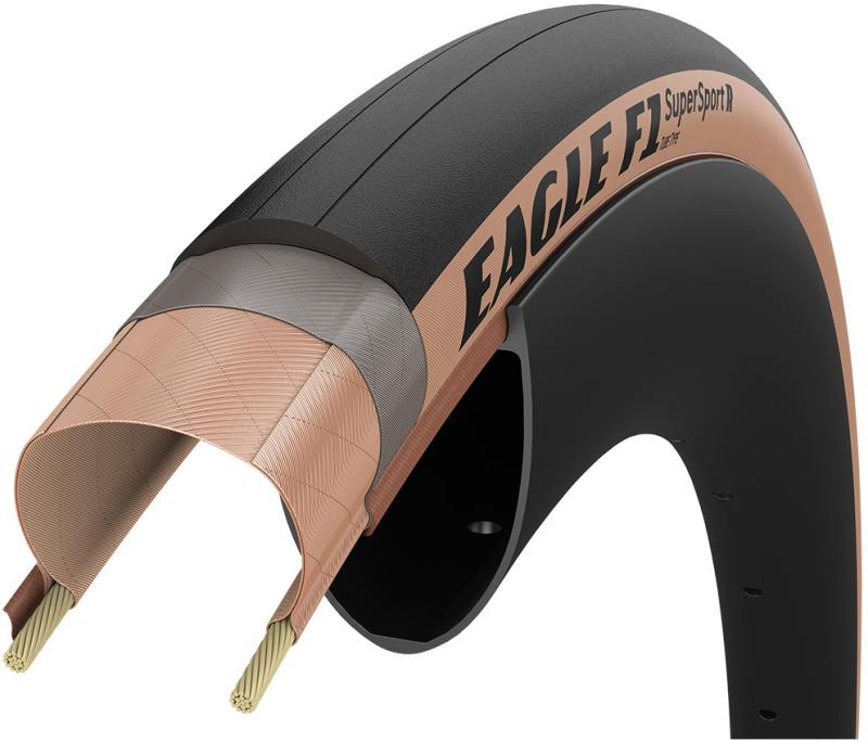 Eagle F1 Supersport R Tubeless Complete 700x25c 28c 30c   Brun fra Goodyear