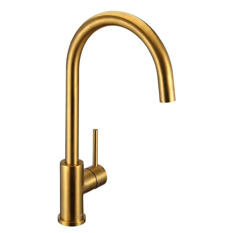 Elegant køkkenarmatur Imperia U i børstet guld