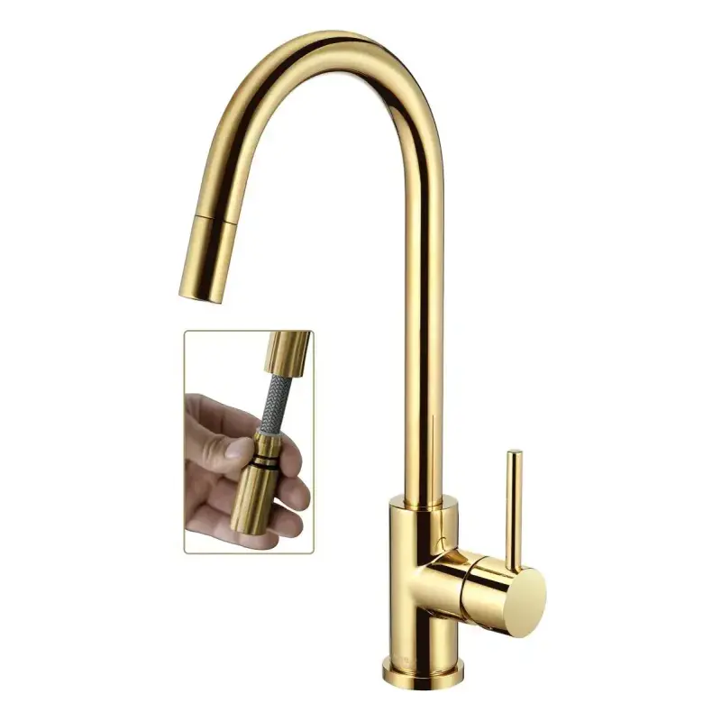 â® Imperia Flex U Kv.armatur M Udtræk, Gold fra Adora