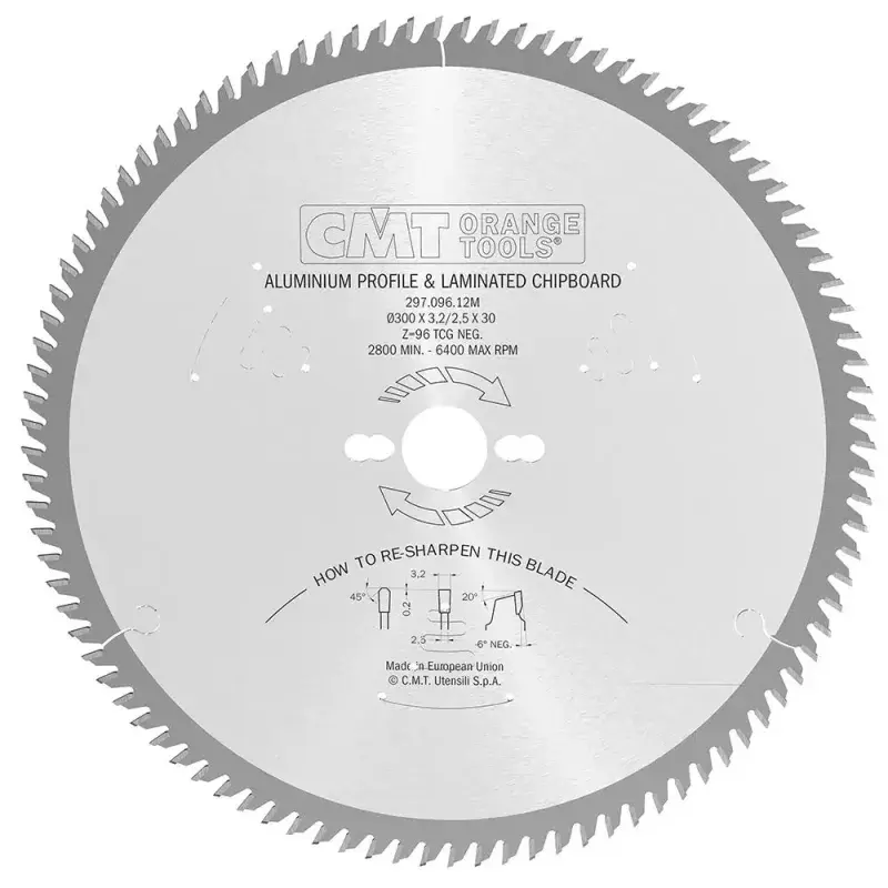 CMT 400x3,8x30 Z120 NE NEG Savklinge til Metal og Laminat
