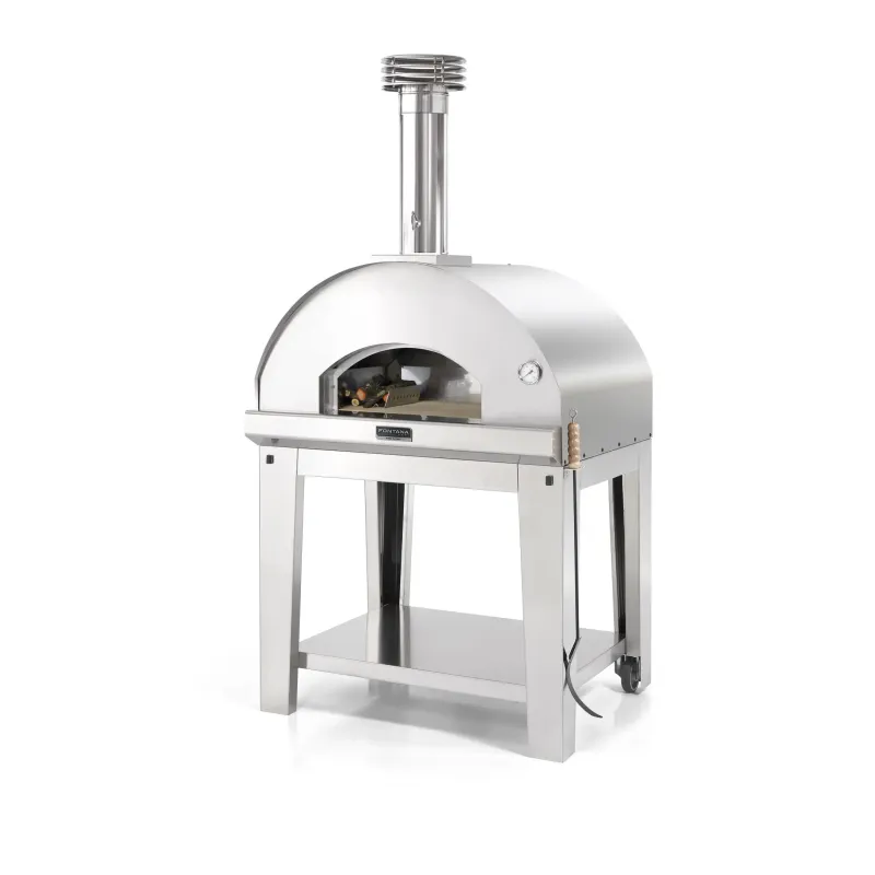 Mangiafuoco Inox Pizzaovn Med Vogn fra Fontana Forni