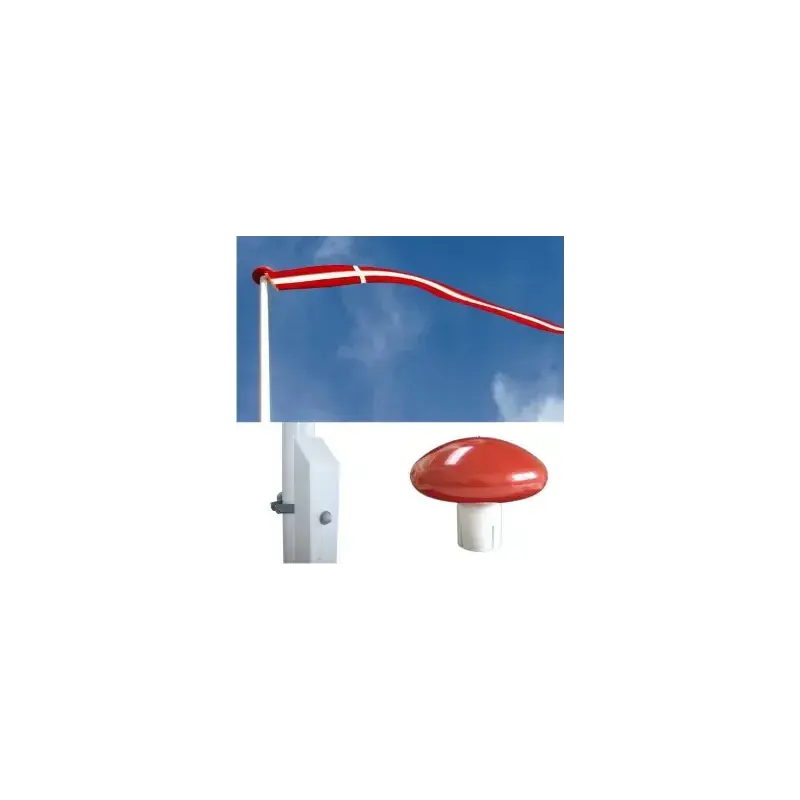 Glasfiberflagstang M  Hvidmalet Egestøtte Og Beslag 10 Meter fra Fyns Flagstang Industri