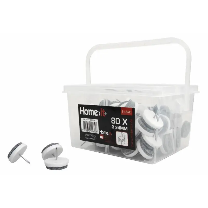 Home It Glidesøm med Filt Ø24 mm - 80 Stk. i Boks