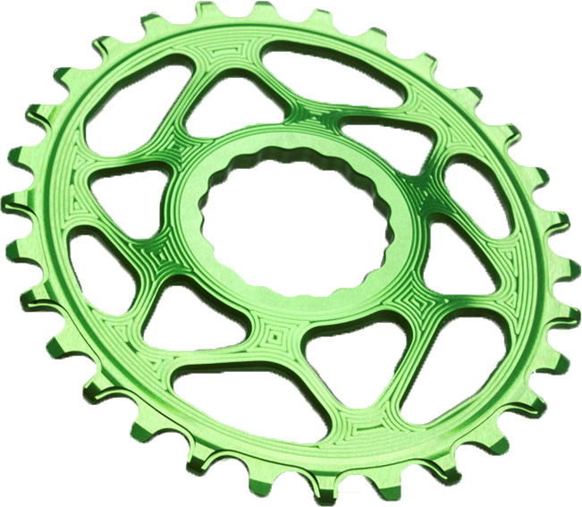 Chainring Direct Mount Singlespeed 30t   (1x10 11 12)  Oval (raceface)   Grøn fra Absoluteblack