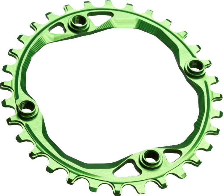 Chainring Singlespeed 30t ø104 Mm   (1x10 11 12) Oval   Grøn fra Absoluteblack